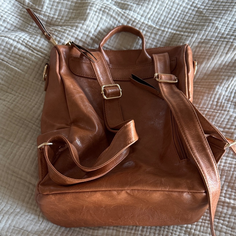 Brown Leather Backpack - image 2